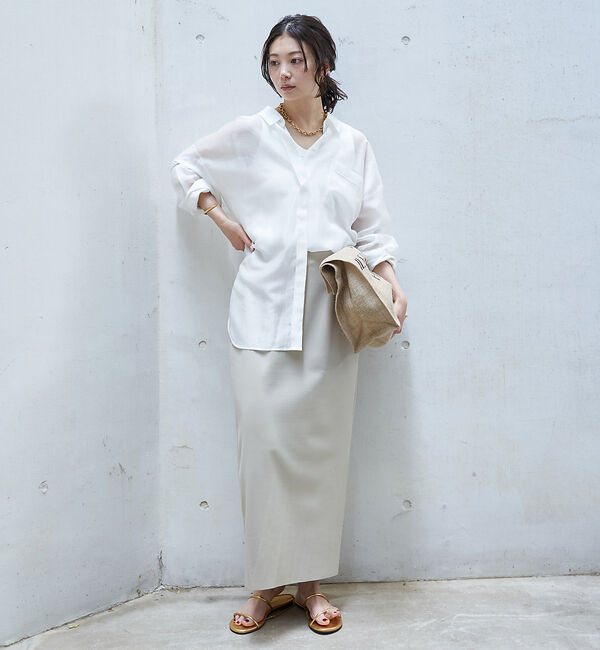 Rouge vif「【4サイズ展開】ストレッチダンボールタイトスカート」|スカート|