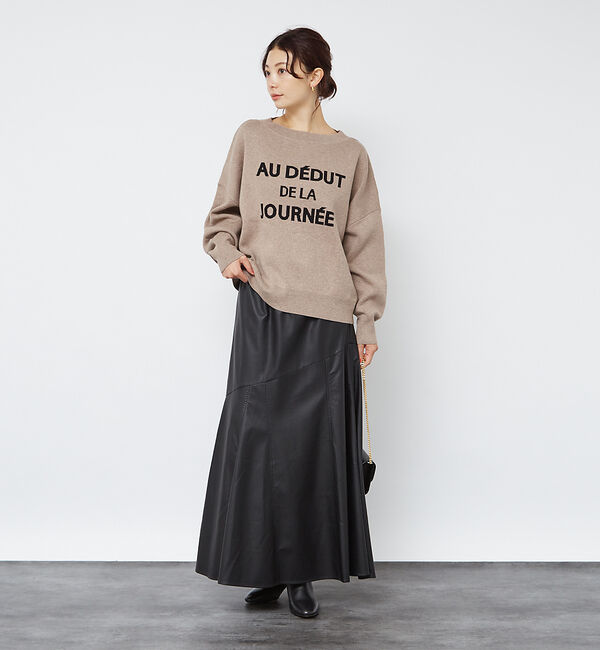 Rouge vif「【ロングセラー】エコレザースカート」|スカート|