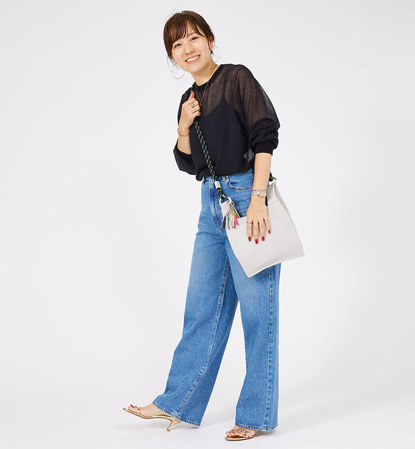 Rouge vif「【NEEDBY heritage/ニードバイ ヘリテージ】LUNA ワイドストレ」|デニム|