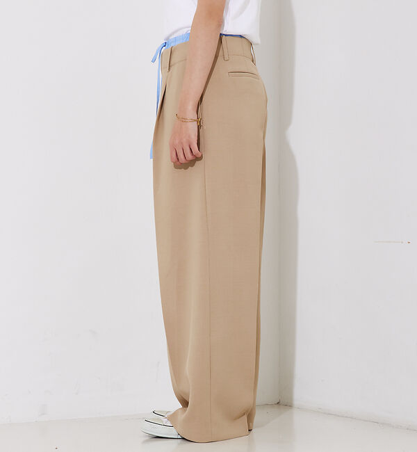 Rouge vif「ブロードリボン二重織レイヤードタックパンツ」|その他|