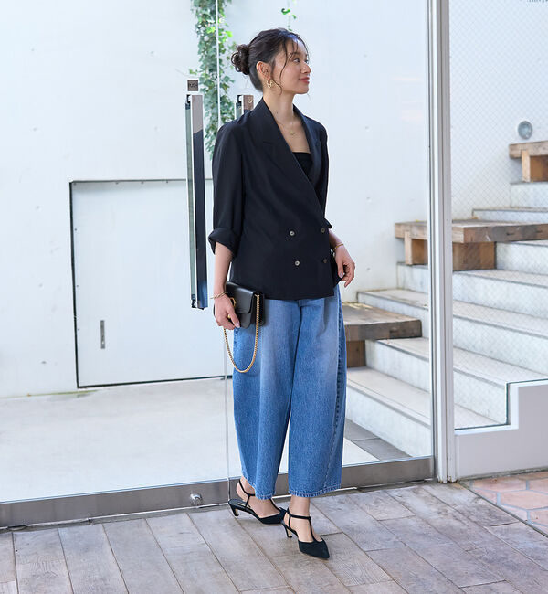 Rouge vif「【RED CARD/レッドカード】Oregon　カーブワイドクロップドデニム」|デニム|