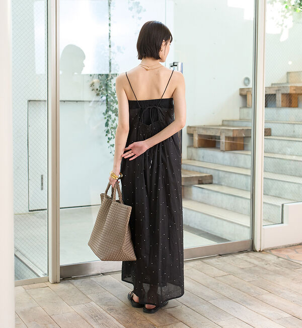 Rouge vif「シルバードット刺繍ワンピース」|ワンピース|