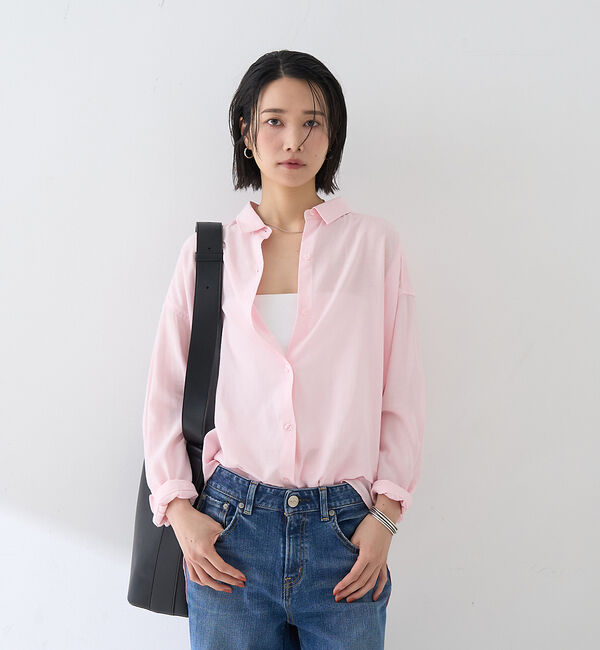 Rouge vif「【新色追加】麻混バックスリットシャツ」|シャツ・ブラウス|