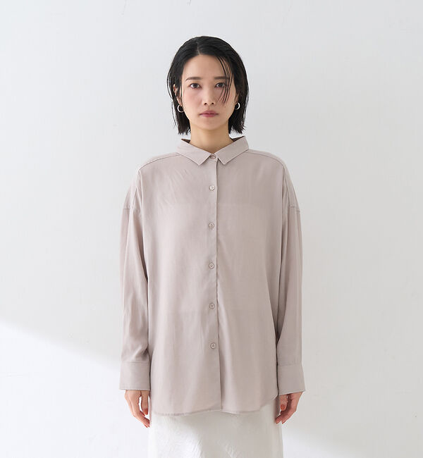 Rouge vif「【新色追加】麻混バックスリットシャツ」|シャツ・ブラウス|