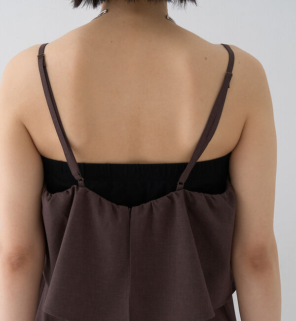 Rouge vif「フレアストレートワイドサロペット」|オールインワン|