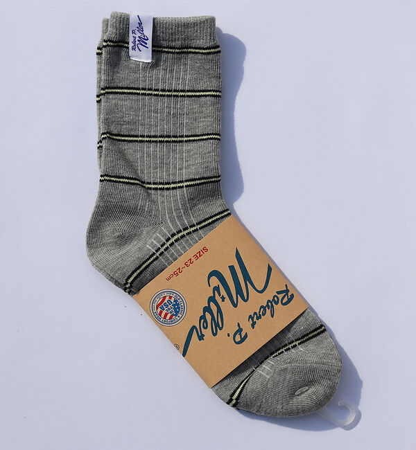 Rouge vif「【Robert P.Miller/ロバートピーミラー】1Pソックス クルー/靴下」|ソックス|グレー系その他1