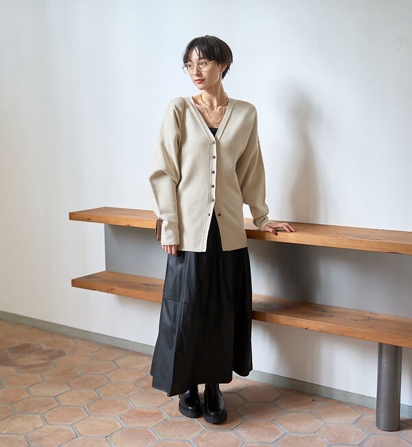 Rouge vif「変形オーバールーズニットカーディガン」|カーディガン|