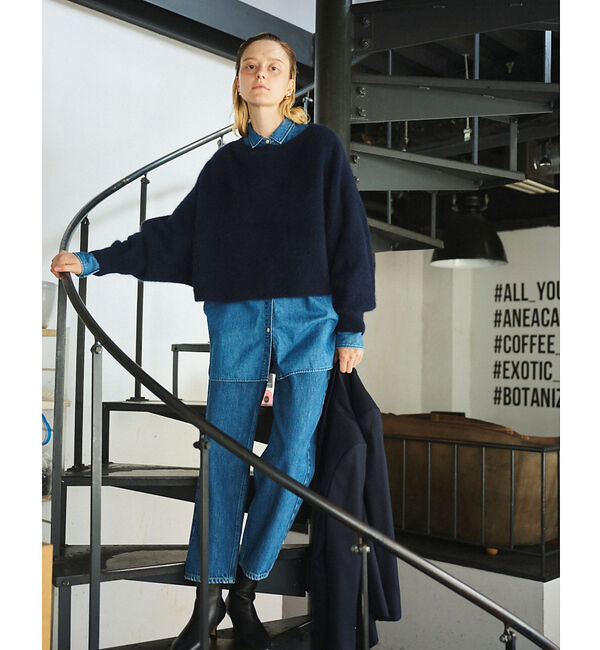 Rouge vif「フォックスウールクロップドボレロプルオーバー」|ニット・セーター|