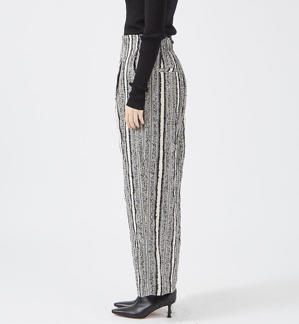 qualite「ループストライプワイドパンツ」|その他|