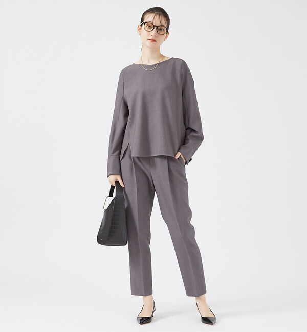 qualite「【セットアップ対応】ダブルクロスブラウス」|シャツ・ブラウス|