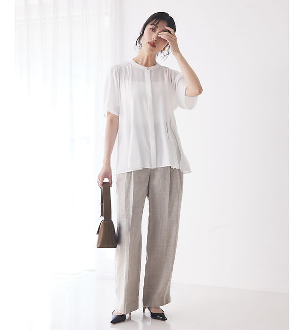 qualite「フレアーパネルブラウス」|シャツ・ブラウス|