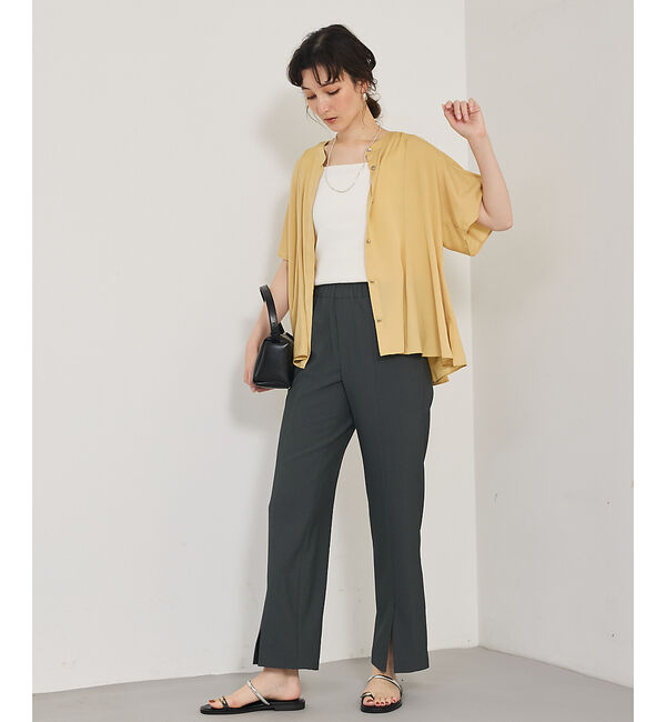 qualite「フレアーパネルブラウス」|シャツ・ブラウス|