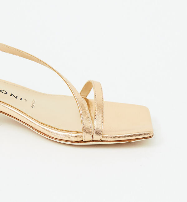 AU BANNISTER「●FABIO RUSCONI メタリック華奢ストラップサンダル」|サンダル|