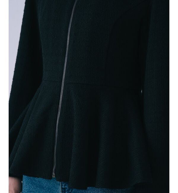 SELFIST「ペプラムカットツイードジャケット」|ノーカラージャケット|