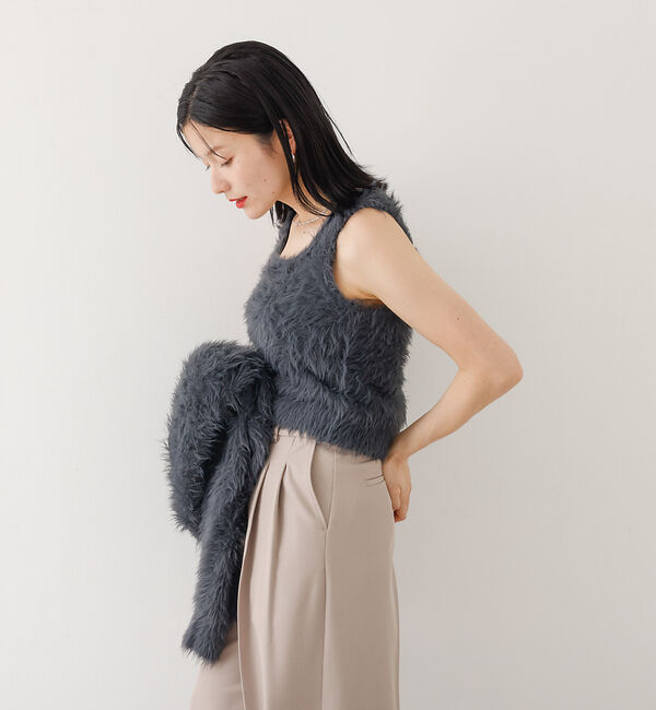 abahouse mavie「【２点セット】シャギーニットアンサンブル」|ニット・セーター|