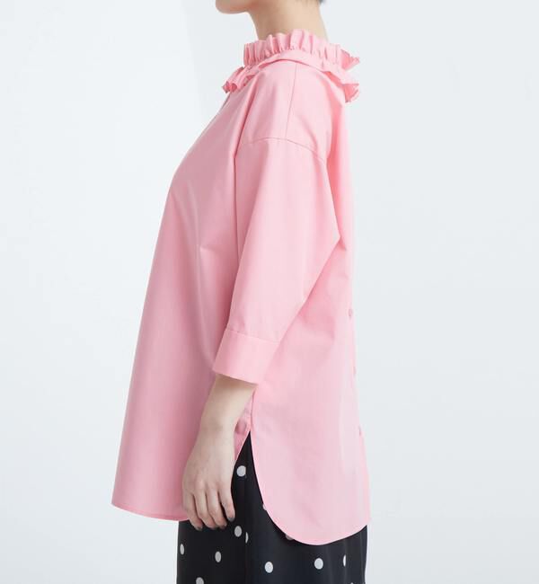 TIARA「バックボタンフリルブラウス」|シャツ・ブラウス|