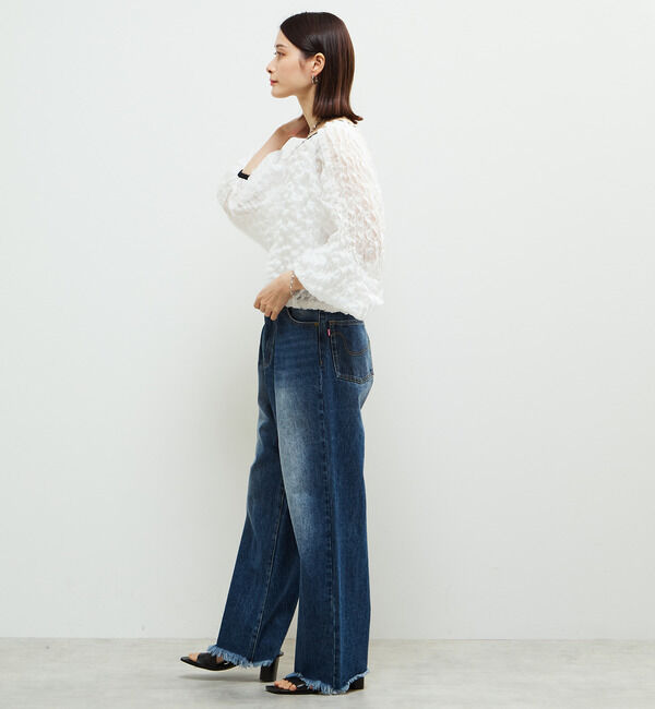 Soffitto「タックセミワイドデニムパンツ」|デニム|