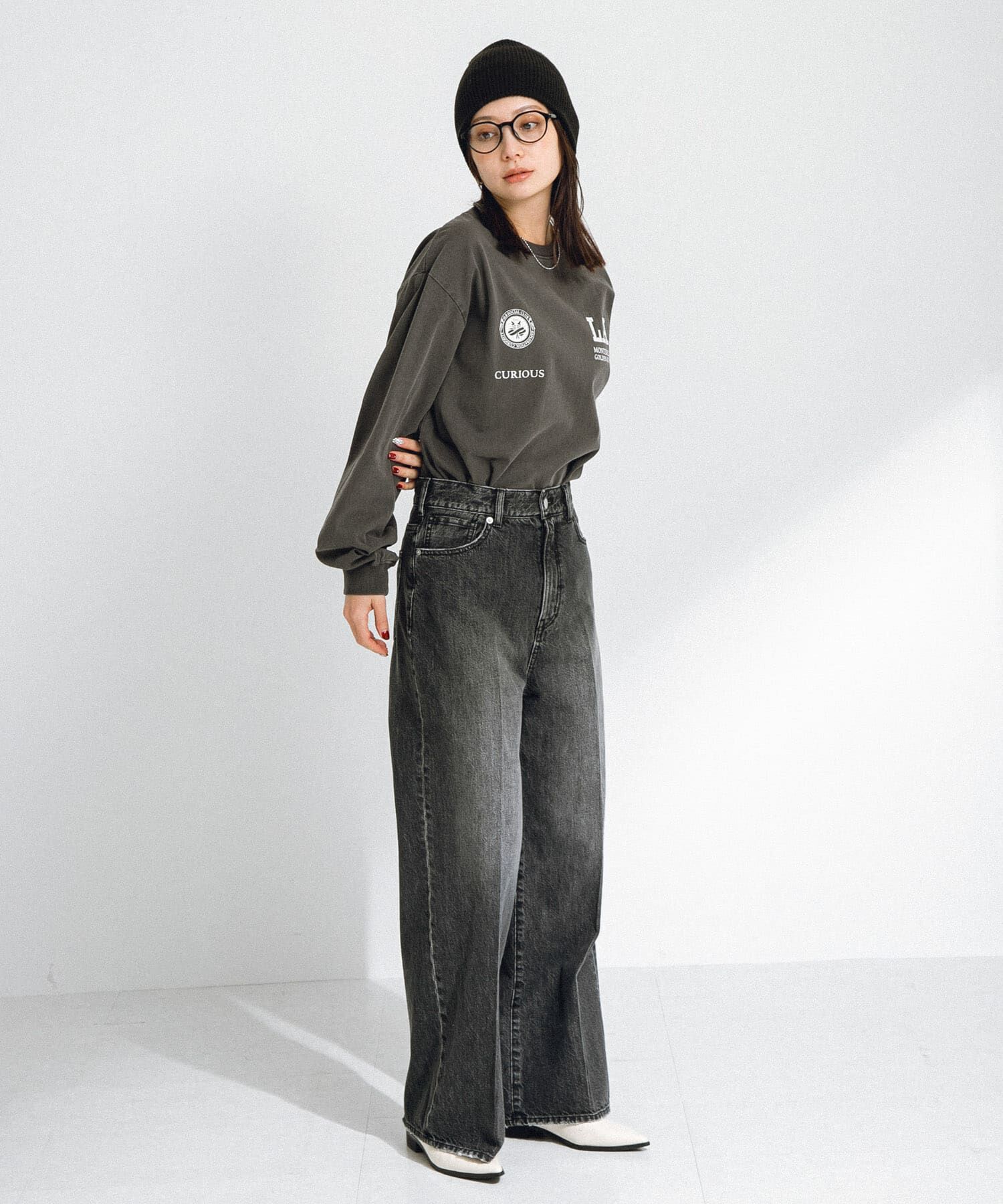 Sonny Label 「『34サイズ/低身長向けも展開』センタープレスストレートデニム」|デニム|