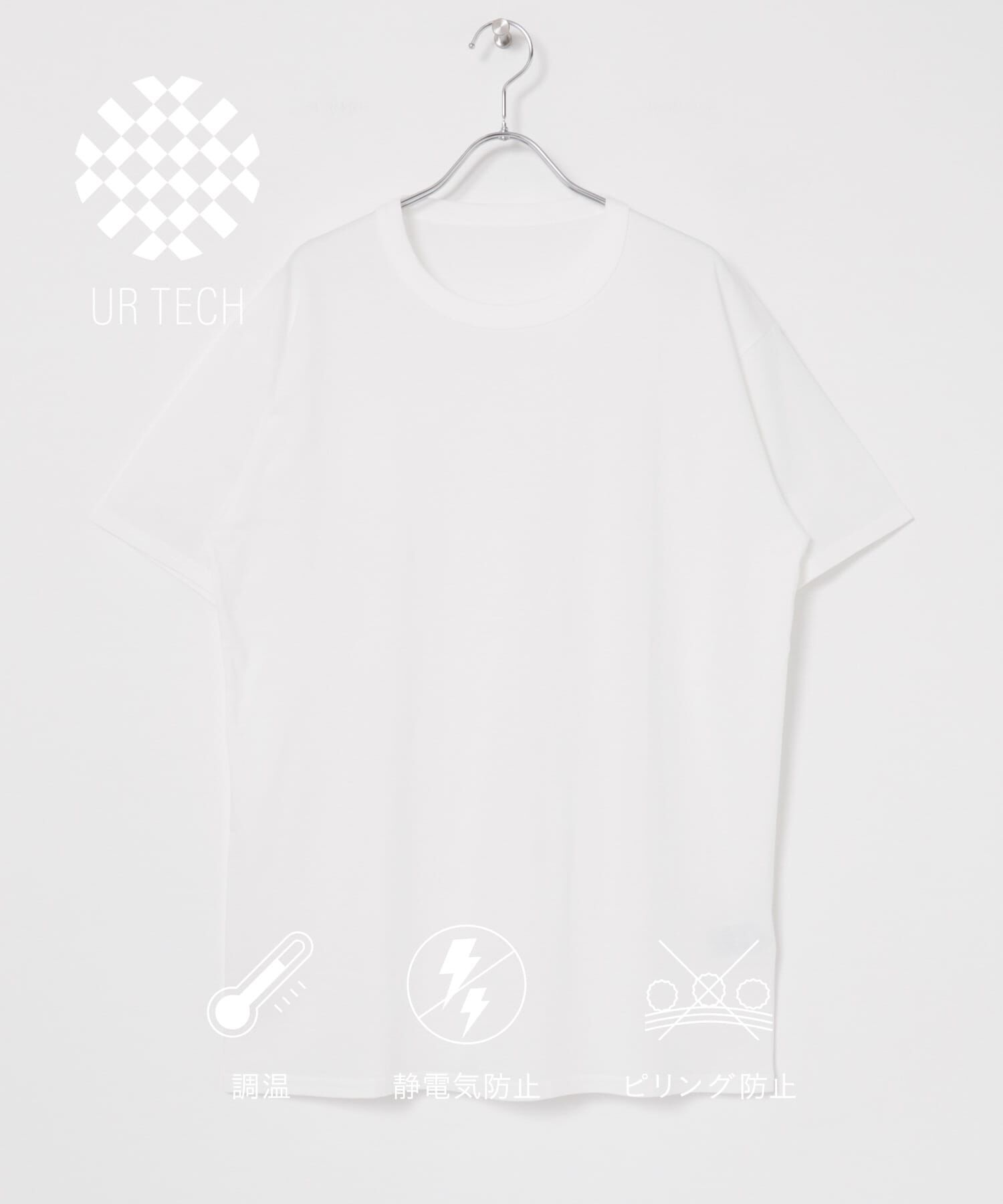 URBAN RESEARCH「『UR TECH』クルーネックTシャツ」|Tシャツ・カットソー|ホワイト