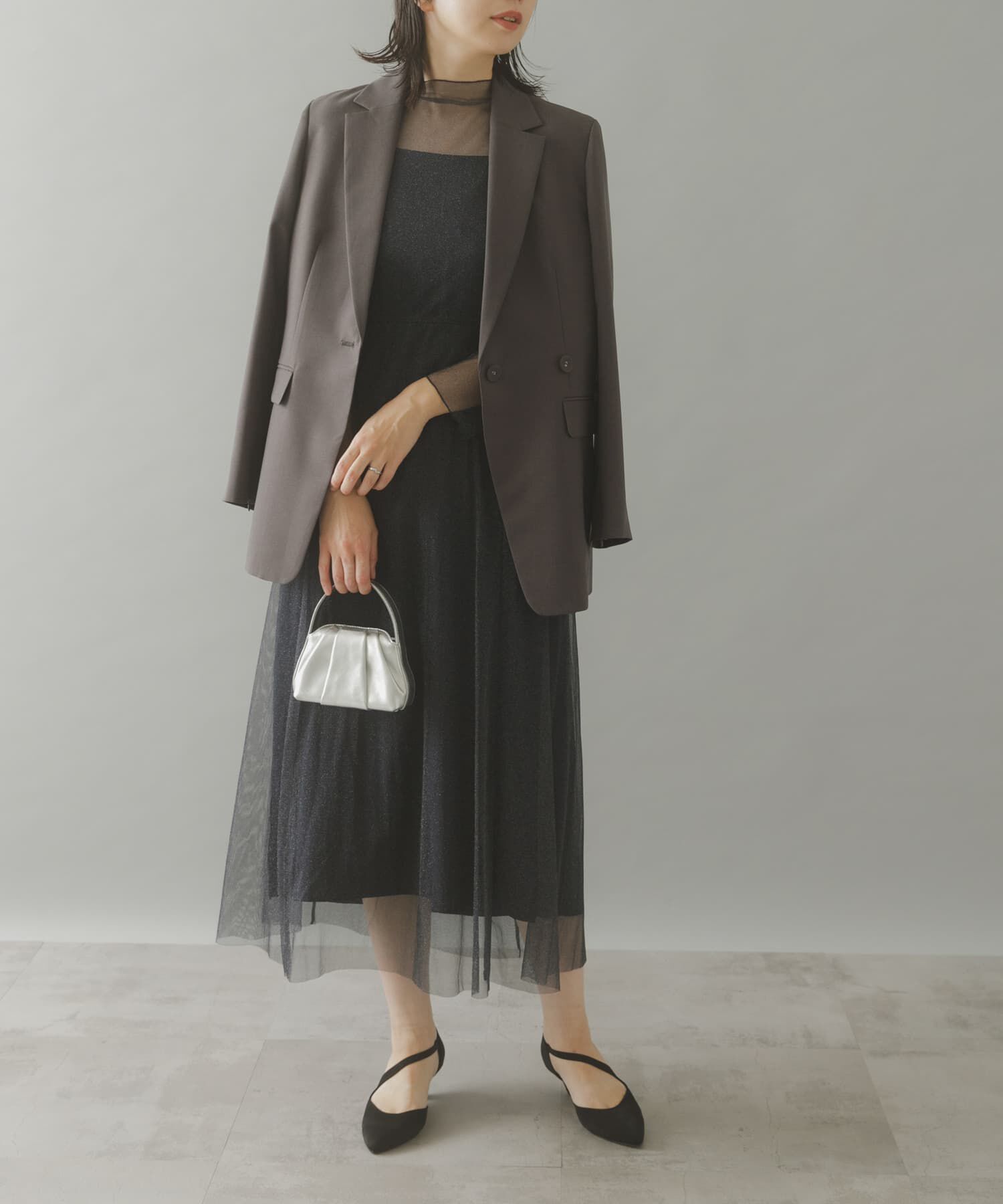 URBAN RESEARCH ROSSO「kaene　ラメチュールメローワンピース」|ワンピース|