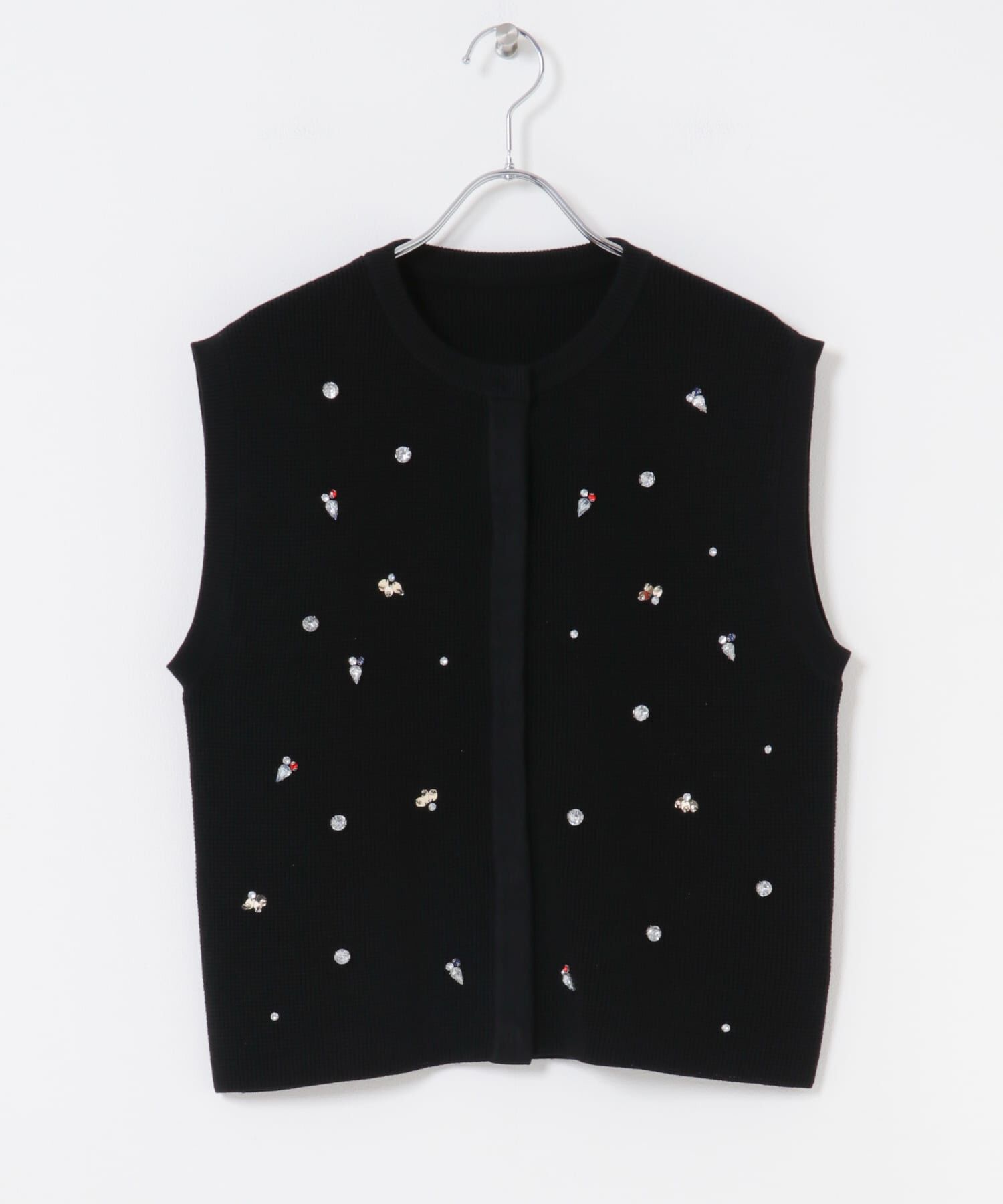 URBAN RESEARCH ROSSO「ビジューニットベスト」|ニット・セーター|