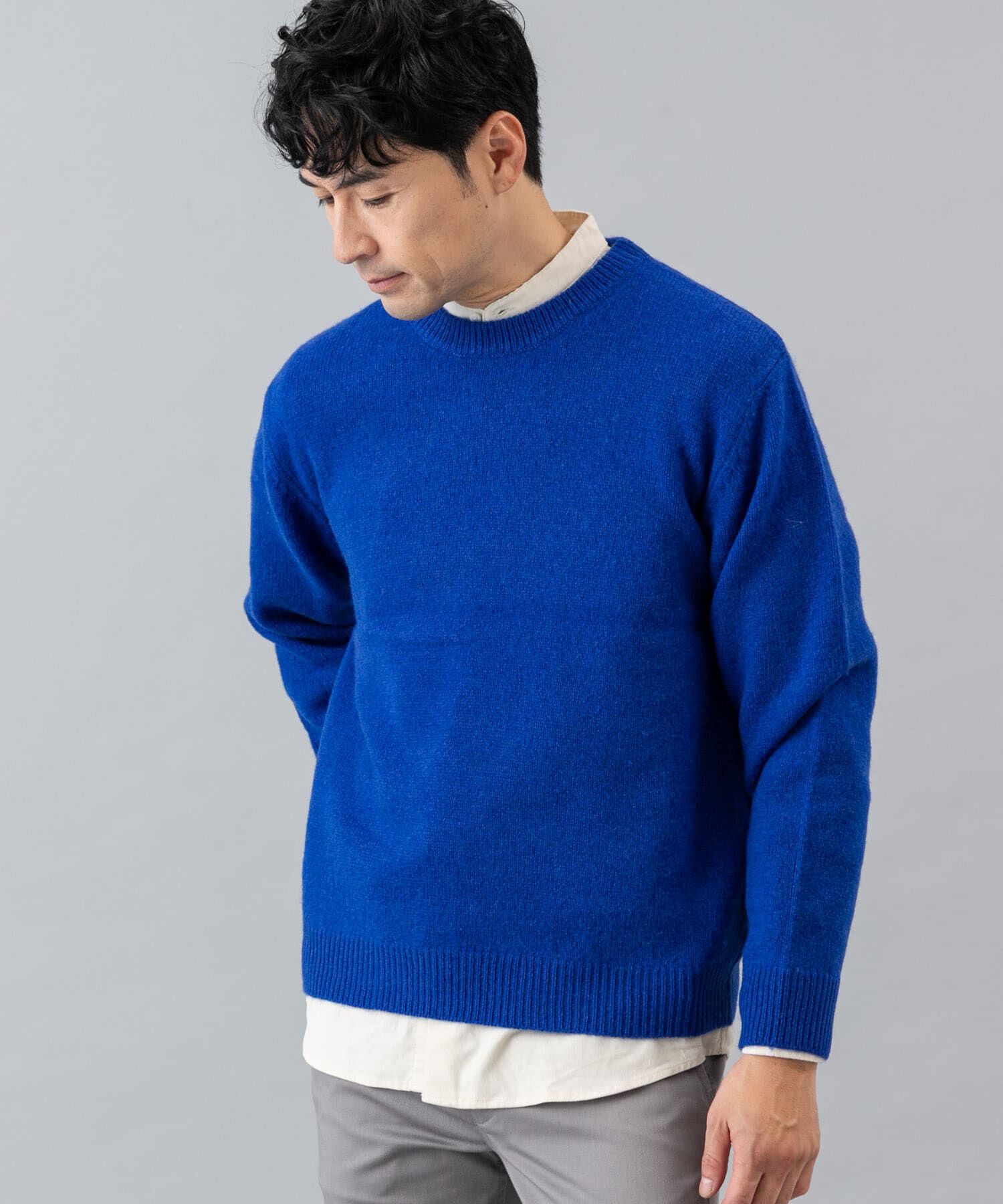 URBAN RESEARCH ROSSO「『XLサイズあり』シェットランドウールクルーネックニット」|ニット・セーター|