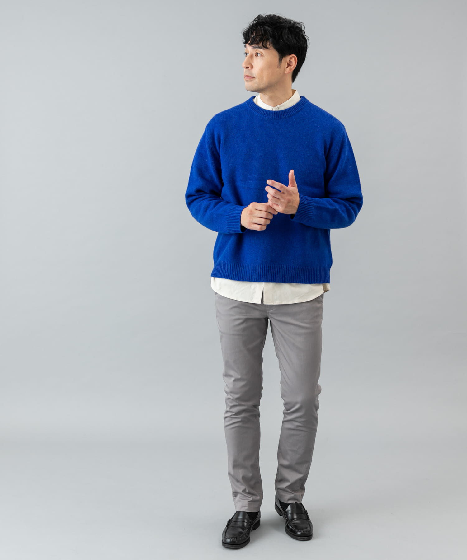 URBAN RESEARCH ROSSO「『XLサイズあり』シェットランドウールクルーネックニット」|ニット・セーター|