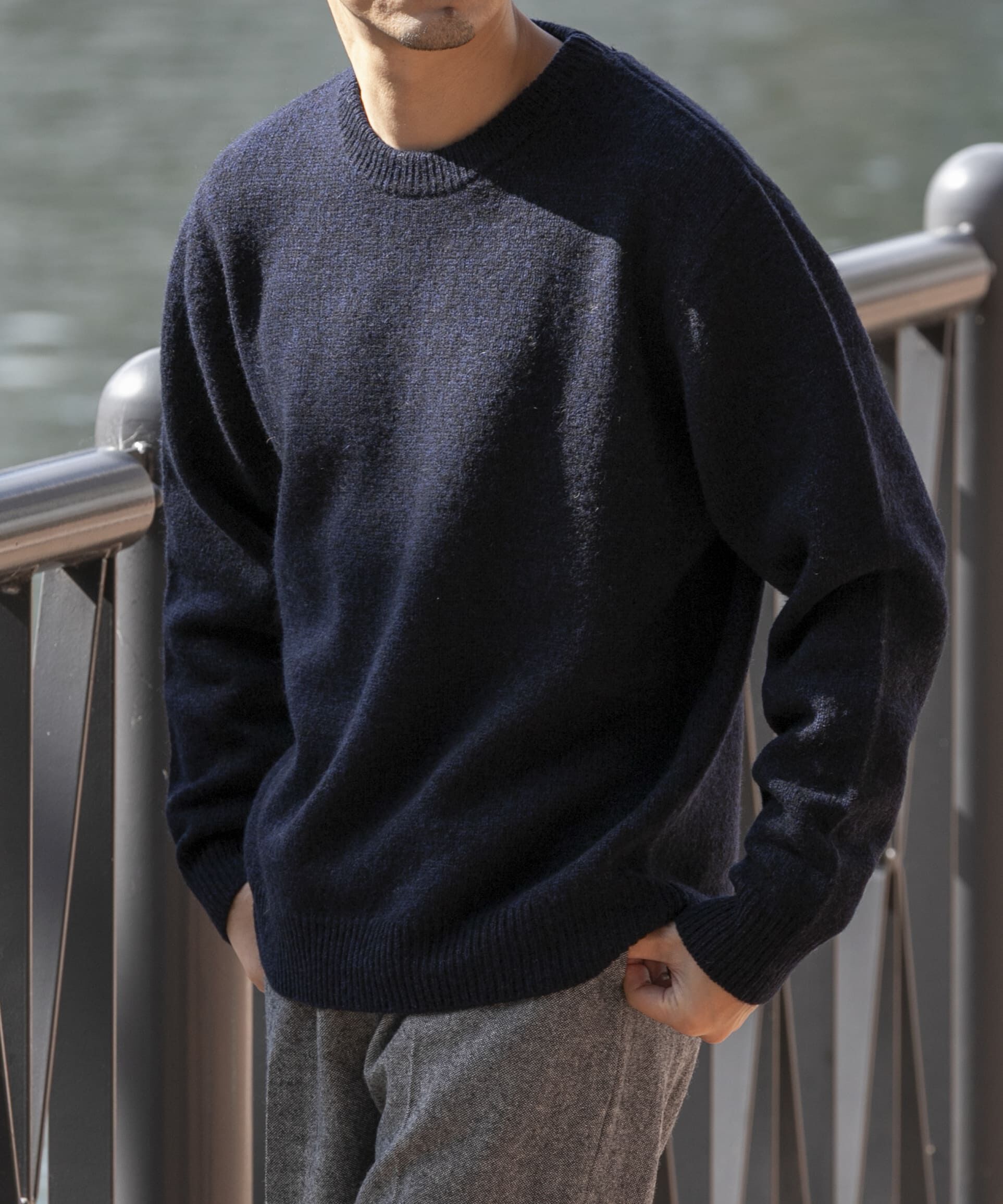 URBAN RESEARCH ROSSO「『XLサイズあり』シェットランドウールクルーネックニット」|ニット・セーター|