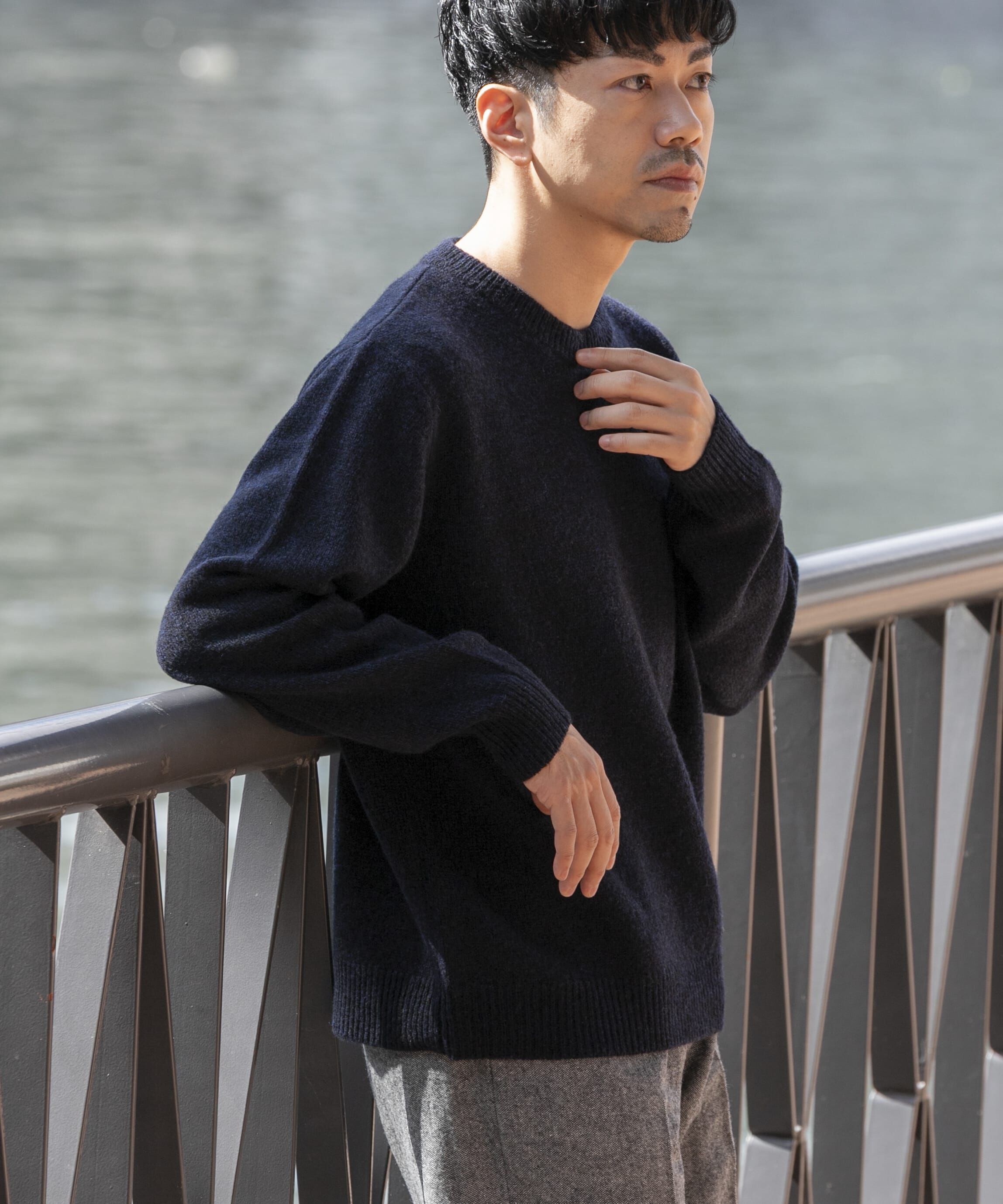 URBAN RESEARCH ROSSO「『XLサイズあり』シェットランドウールクルーネックニット」|ニット・セーター|