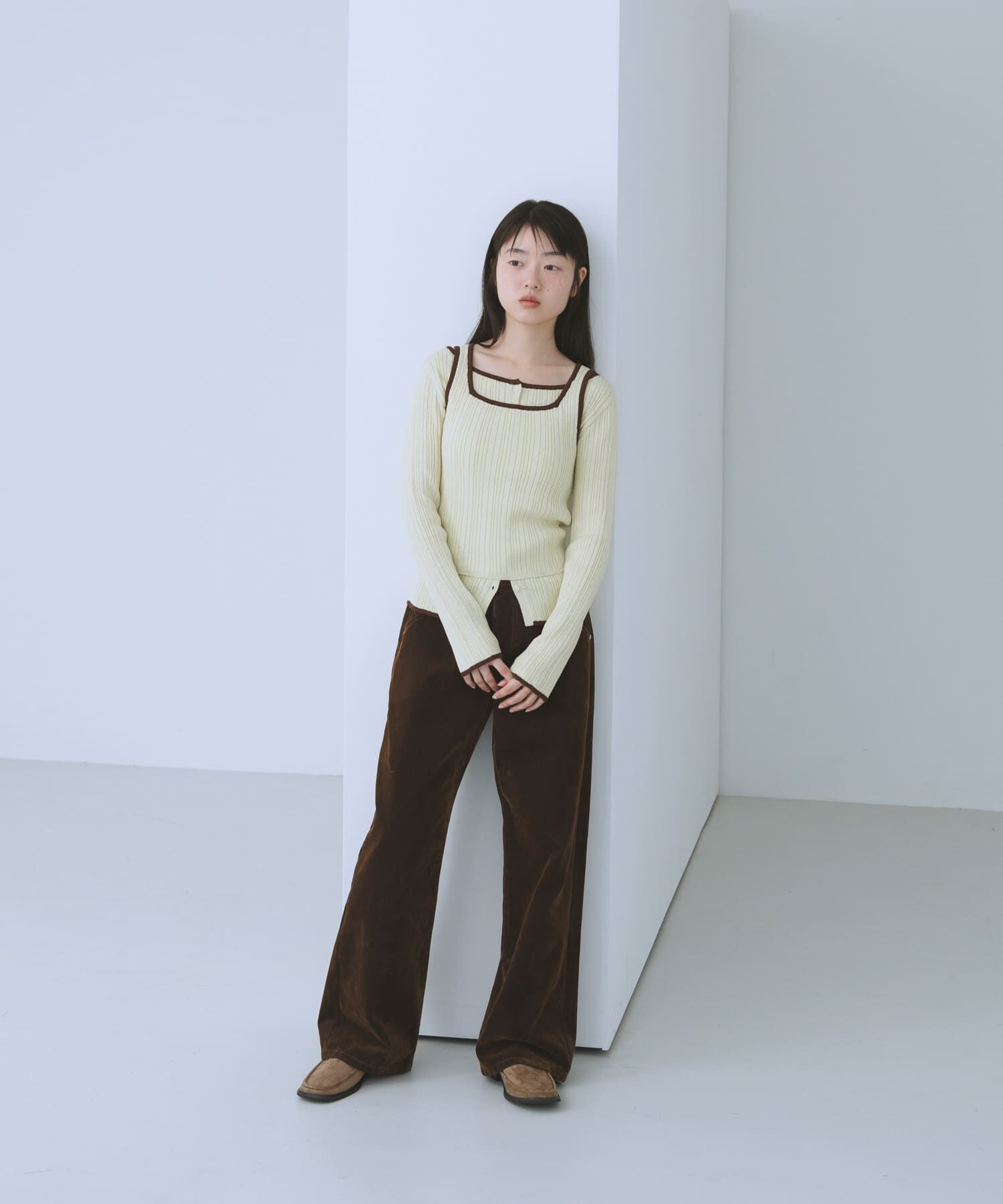  「2WAYタンクトップSETカーディガン」|ニット・セーター|