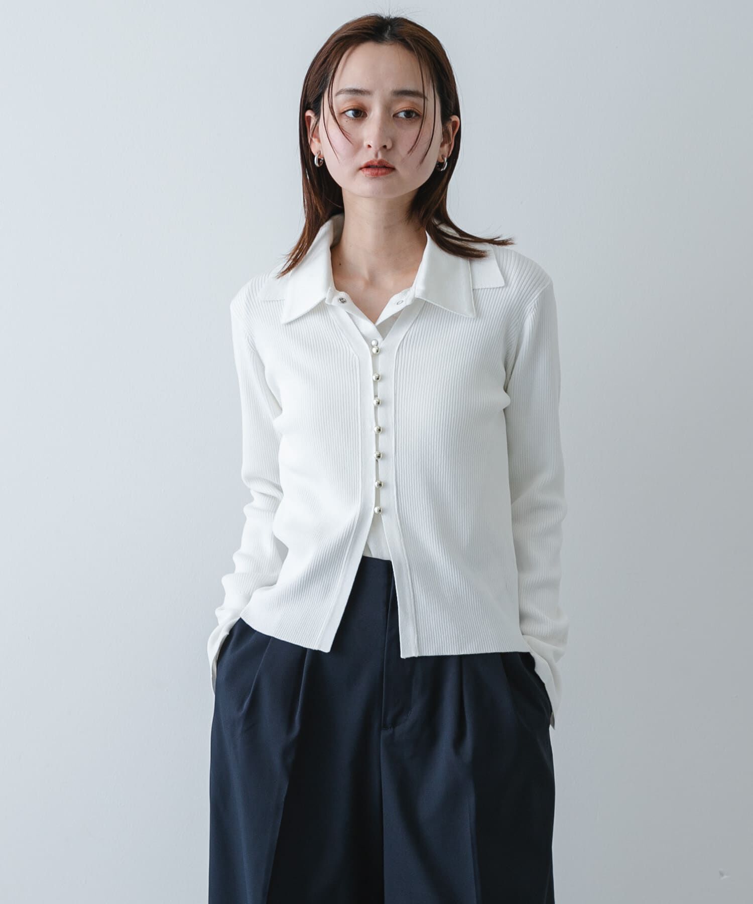 SENSE OF PLACE by URBAN RESEARCH「『一部WEB限定ｶﾗｰ』『洗濯可』ﾒﾀﾙﾎﾞﾀﾝｴﾘﾂｷｺﾝﾊﾟｸﾄｶ 」|カーディガン|