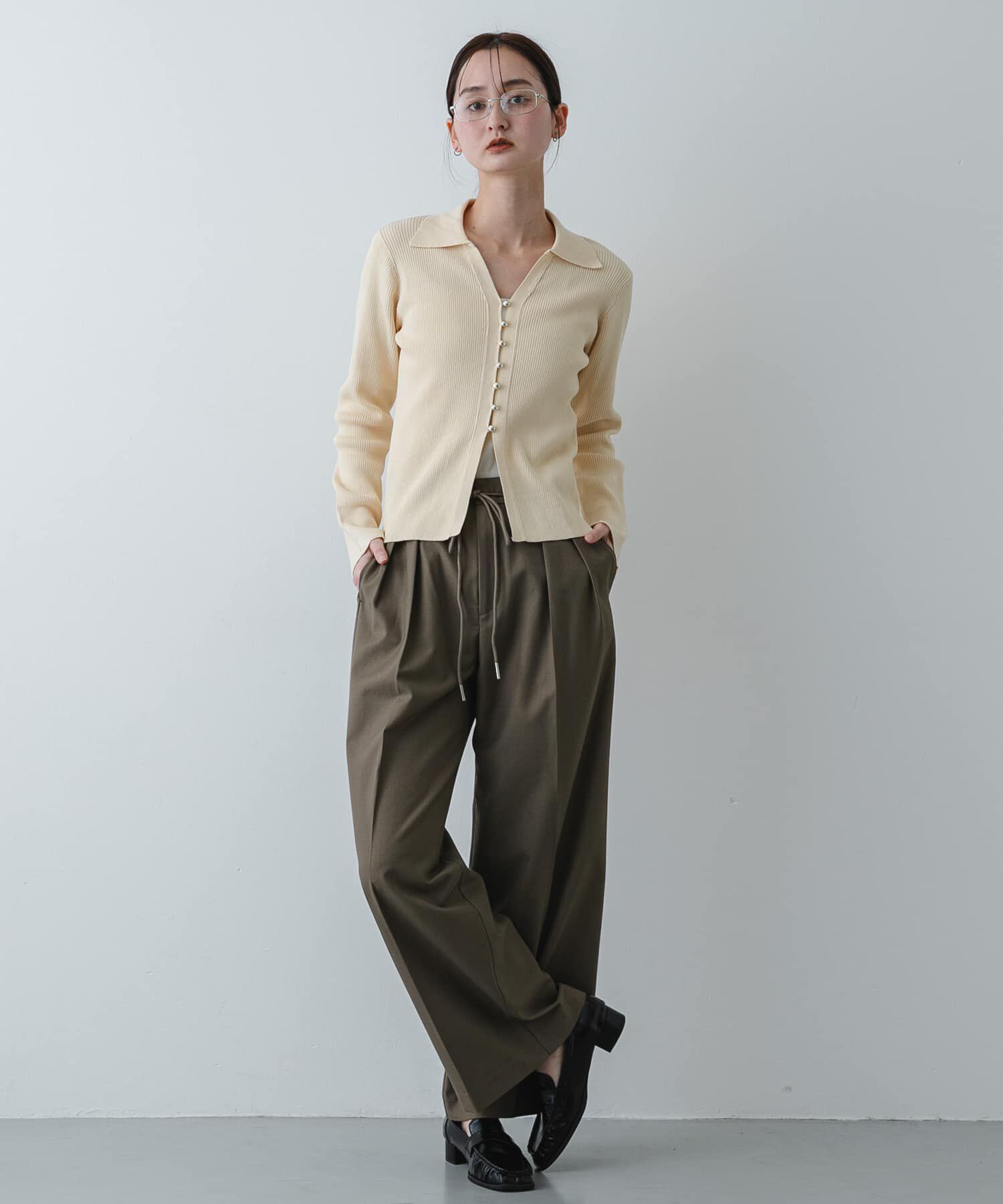 SENSE OF PLACE by URBAN RESEARCH「『一部WEB限定ｶﾗｰ』『洗濯可』ﾒﾀﾙﾎﾞﾀﾝｴﾘﾂｷｺﾝﾊﾟｸﾄｶ 」|カーディガン|