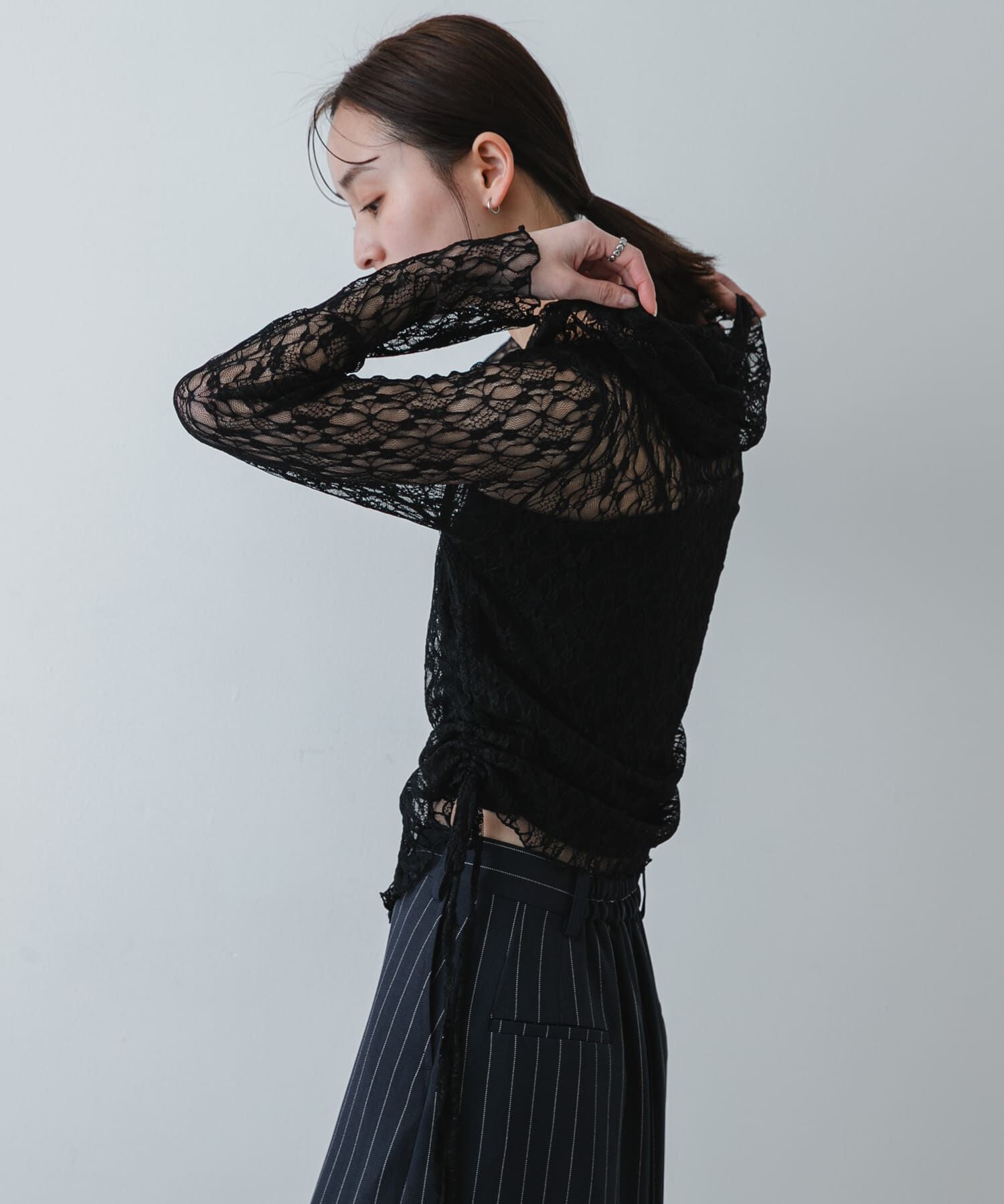 SENSE OF PLACE by URBAN RESEARCH「『洗濯可』フーディレースカットトップ」|その他|