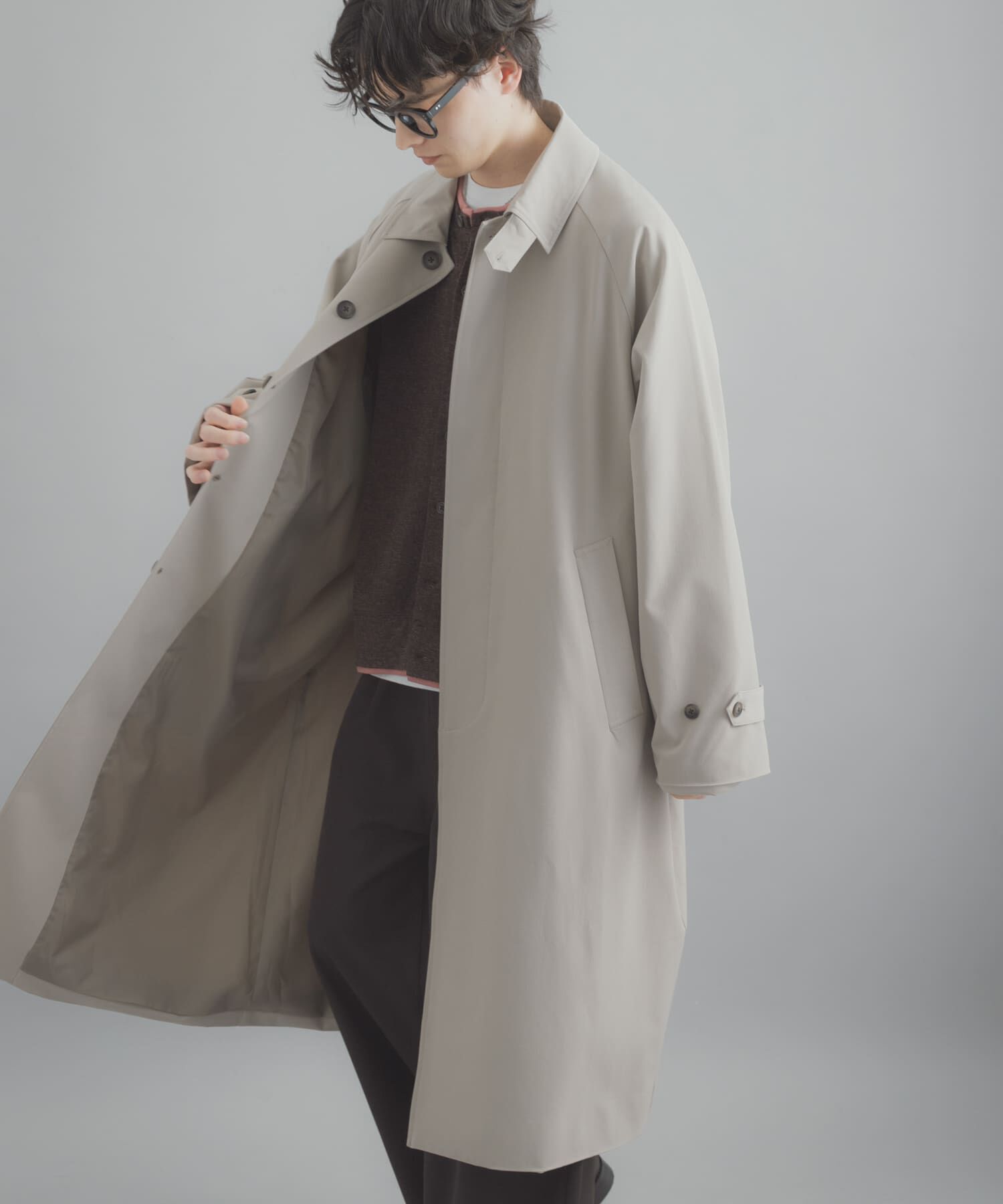 SENSE OF PLACE by URBAN RESEARCH「バルマカーンルーズコート」|ステンカラーコート|