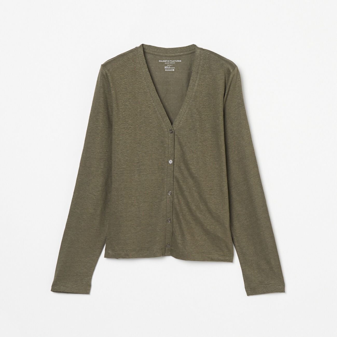  「MAJESTIC FILATURES V CARDIGAN」|その他|カーキ