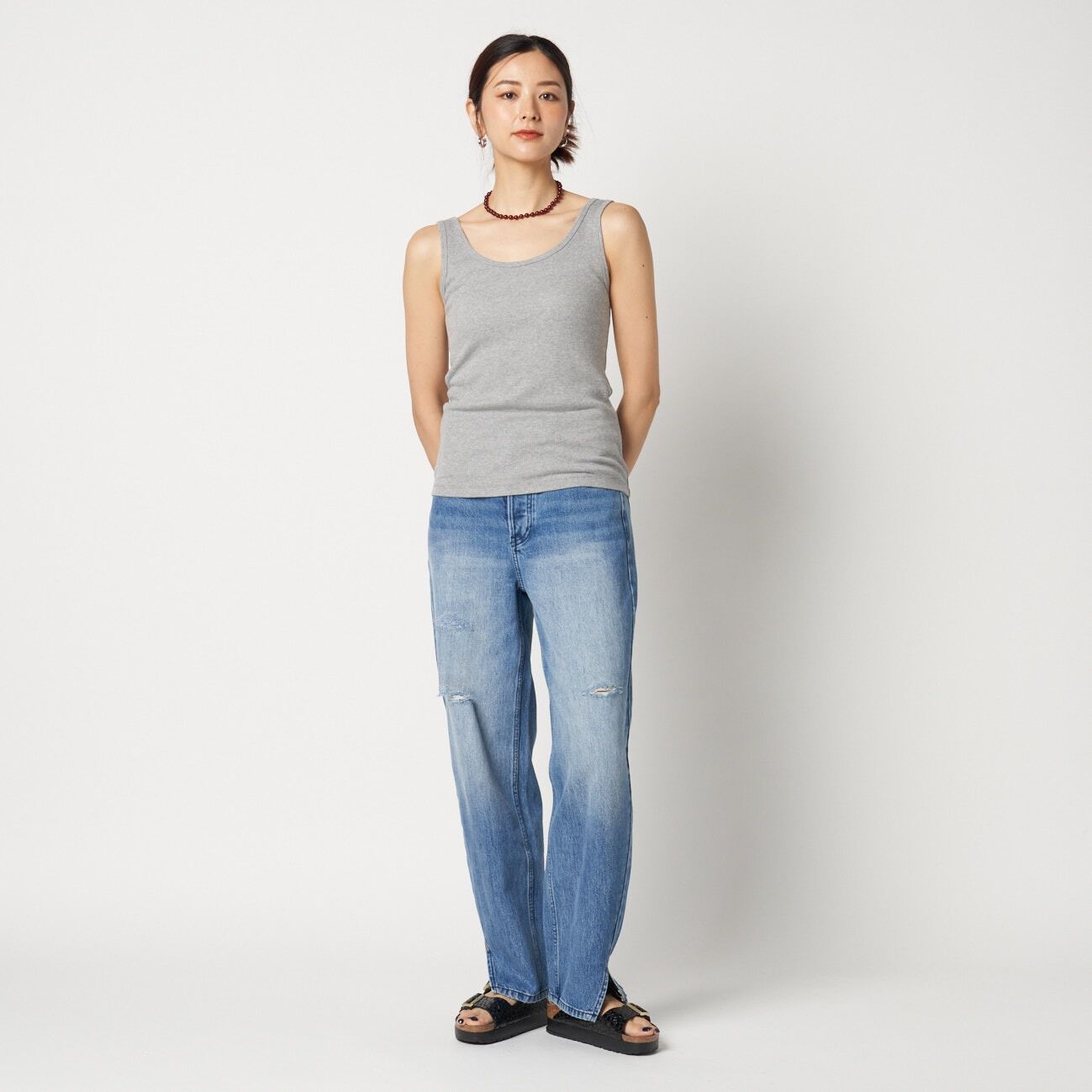 HELIOPOLE「HELIOPOLE RIB TANK TOP」|Tシャツ・カットソー|