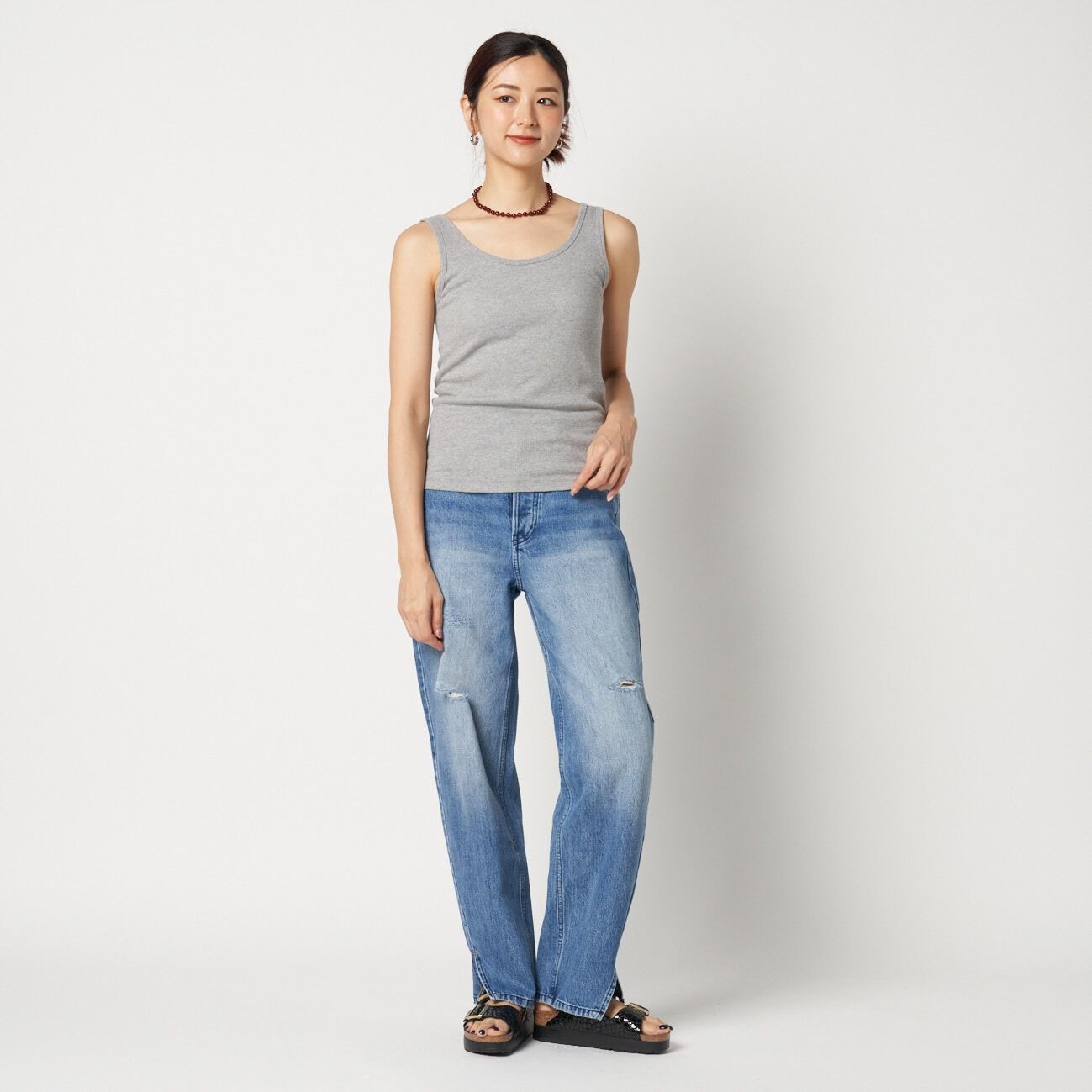 HELIOPOLE「HELIOPOLE RIB TANK TOP」|Tシャツ・カットソー|