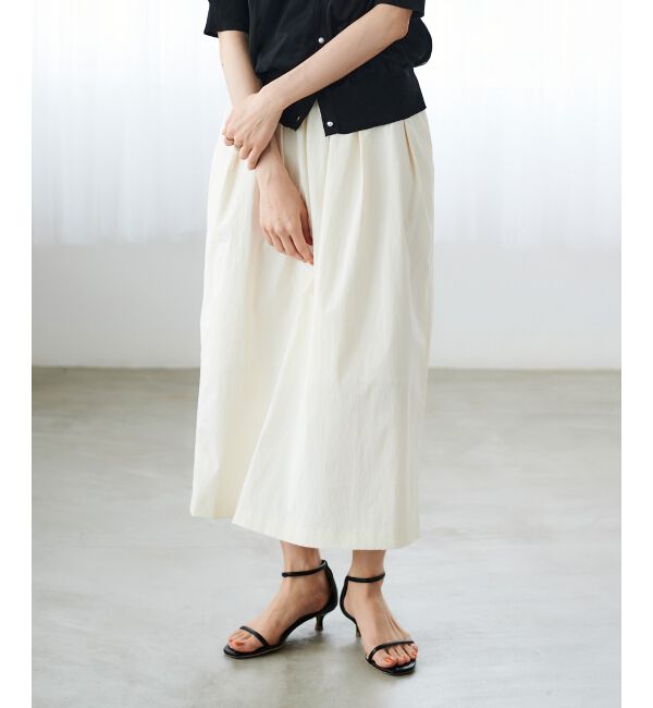 le.coeur blanc「タックギャザーコクーンスカート」|スカート|