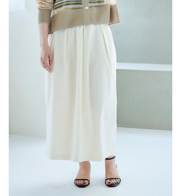 le.coeur blanc「タックギャザーコクーンスカート」|スカート|