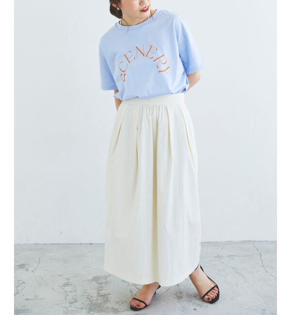 le.coeur blanc「タックギャザーコクーンスカート」|スカート|