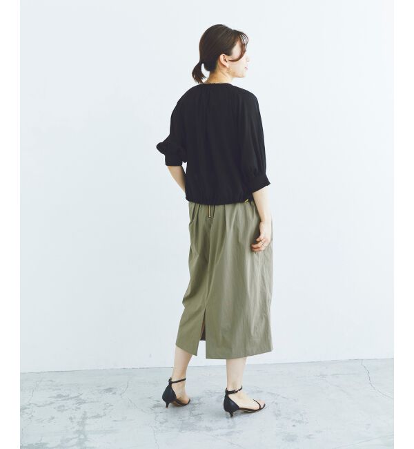 le.coeur blanc「タックギャザーコクーンスカート」|スカート|