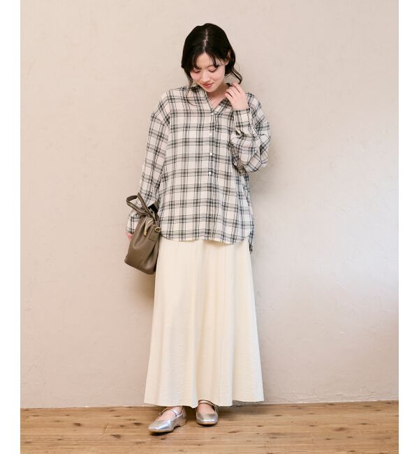  「シアーチェックオーバーシャツ」|シャツ・ブラウス|