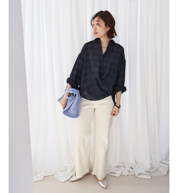  「シアーチェックオーバーシャツ」|シャツ・ブラウス|