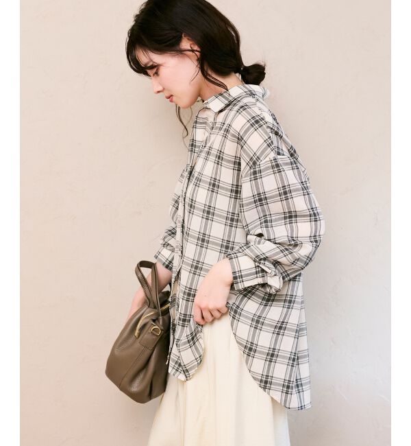  「シアーチェックオーバーシャツ」|シャツ・ブラウス|