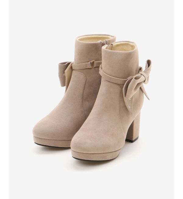  「3WAYビジューリボンブーツ」|ショートブーツ|