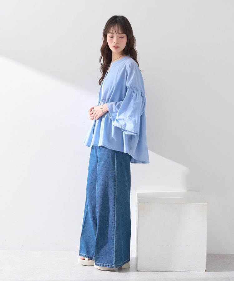 earth music&ecology「コットンボイルギャザーシャツ」|シャツ・ブラウス|