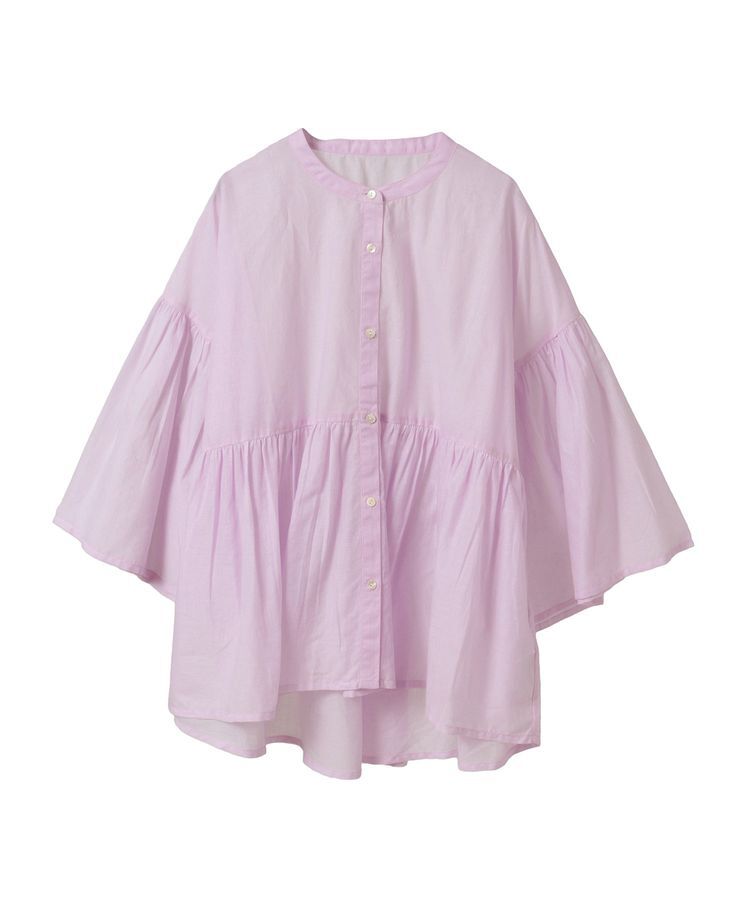 earth music&ecology「コットンボイルギャザーシャツ」|シャツ・ブラウス|Lavender