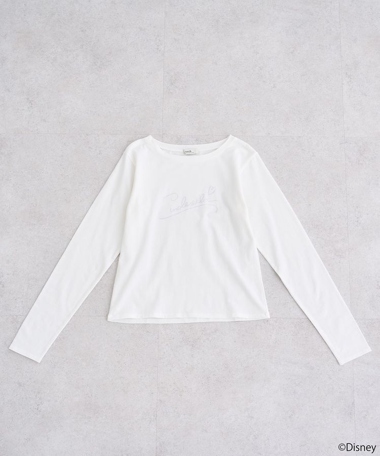 earth music&ecology「シンデレラ/ビジューロゴプルオーバー」|Tシャツ・カットソー|White