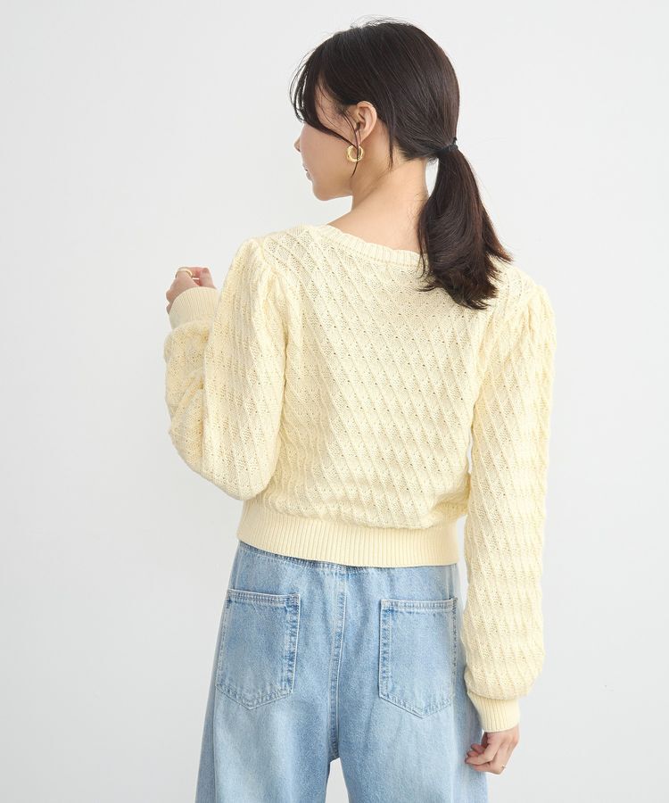 earth music&ecology「フラワー刺繍カーディガン」|カーディガン|