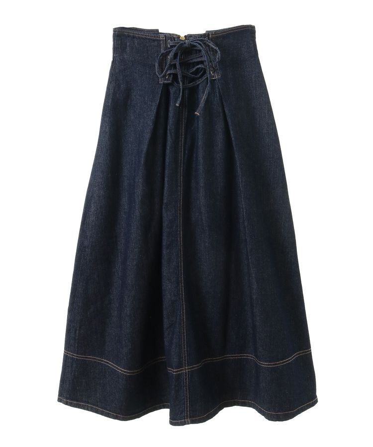 earth music&ecology「フロントZIPデニムスカート」|フレア|